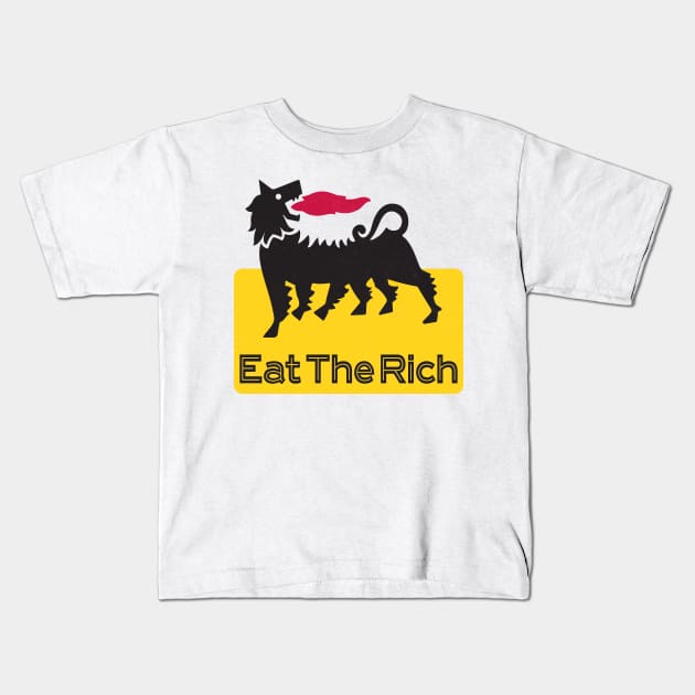 EAT THE RICH Kids T-Shirt by DankFutura